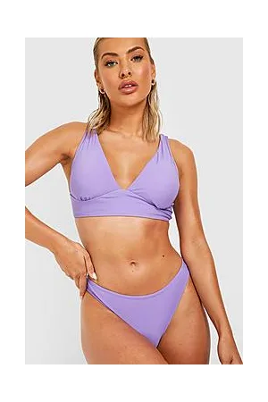 Boohoo Triangle Top & High Waisted Bikini Set