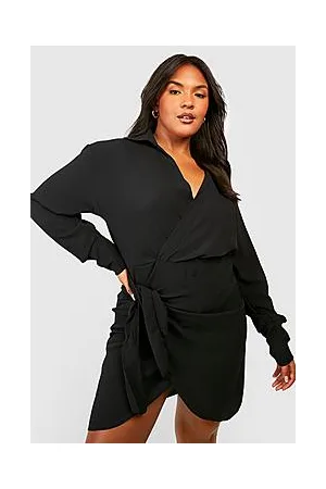 Boohoo Plus Woven Wrap Dress