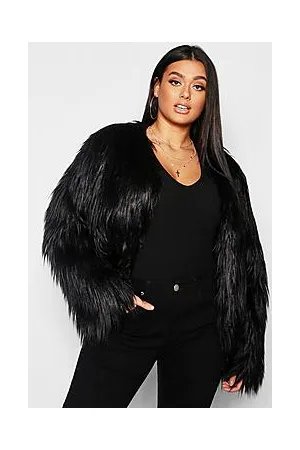 Boohoo Plus Shaggy Faux Fur Jacket