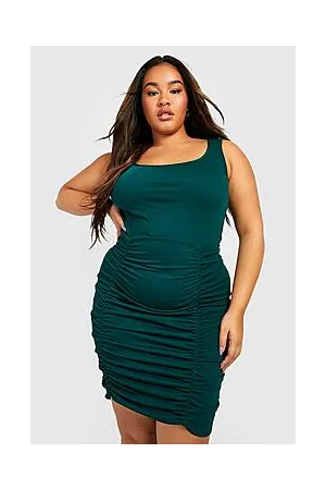 Boohoo Plus Corset Ruched Mini Dress