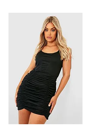 Boohoo Plus Corset Ruched Mini Dress