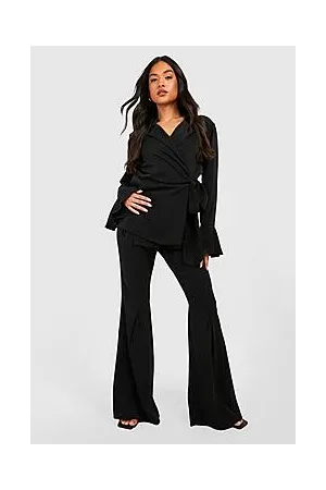 Boohoo Petite Woven Split Front Seam Detail Trouser