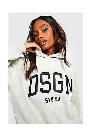Boohoo Applique Embroidered Oversized Hoodie