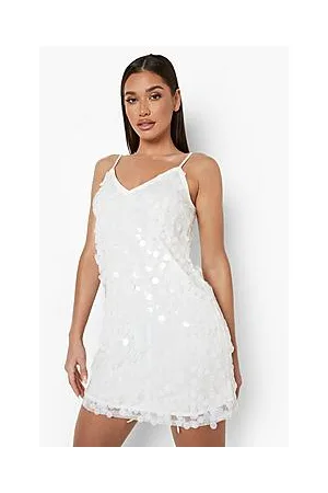 Boohoo Rivinda Disc Sequin Slip Party Dress