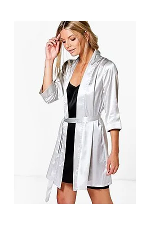 Boohoo Satin Kimono Robe