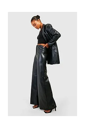 Boohoo Tall Pu Wide Leg Trouser