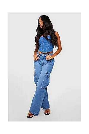 Boohoo Petite Loose Fit Cargo Jeans