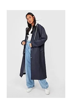 Boohoo Longline Coated Festival Mac