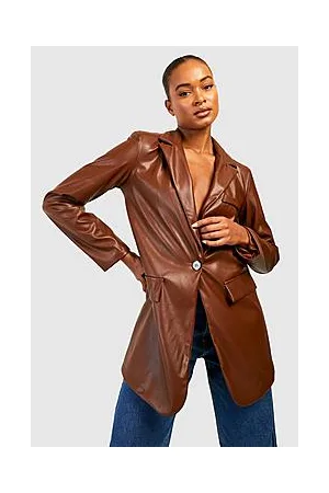 Boohoo Tall Pu Blazer