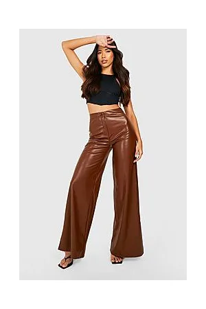 Boohoo Tall Pu Wide Leg Trouser