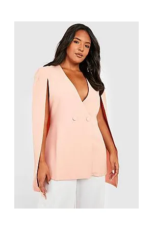 Boohoo Plus Cape Sleeve Blazer