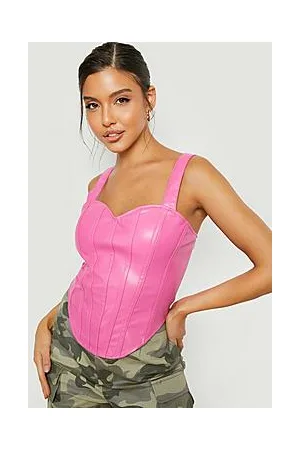 Boohoo Pu Faux Leather Sweartheart Shaped Corset