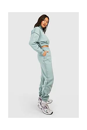 Boohoo Contrast Stitch Half Zip Sweater Tracksuit