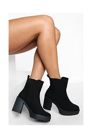 Boohoo Block Heel Platform Chelsea Boots