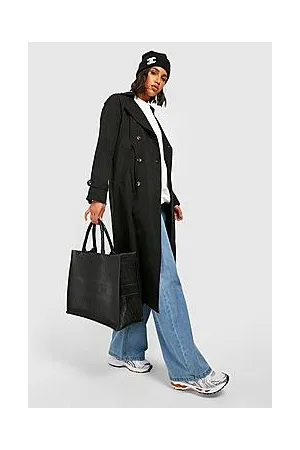 Boohoo Synch Waist Trench Coat