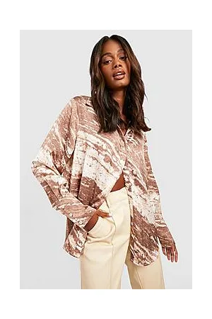 Boohoo Tie Dye Marble Oversized Shirt