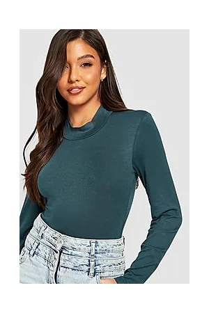 Boohoo High Neck Long Sleeve Bodysuit