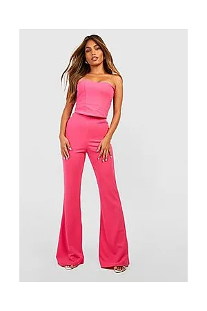 Boohoo Corset Detail Top & Flare Trouser