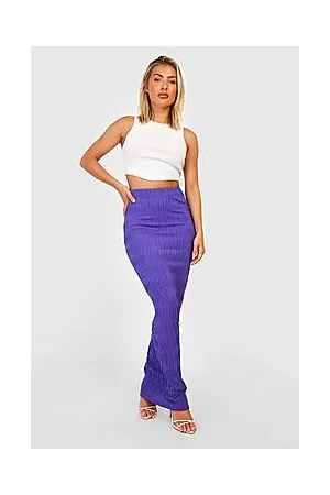 Boohoo Textured Ripple Rib Tube Maxi Skirt