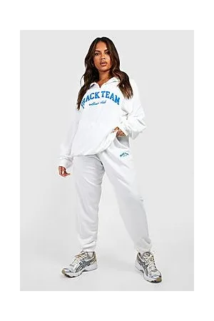 Boohoo Plus Track Team Half Zip Sweater Tracksuit