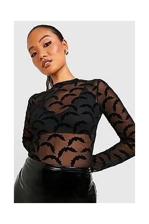 Boohoo Petite Bat Mesh Bodysuit