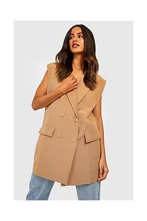 Boohoo Tailored Double Breasted Sleeveless Blazer