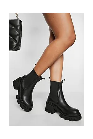 Boohoo Chunky Heeled Chelsea Boots