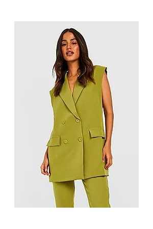 Boohoo Tailored Double Breasted Sleeveless Blazer