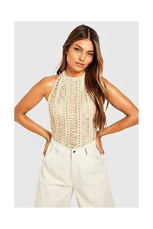 Boohoo Ladder Halterneck Knitted Top