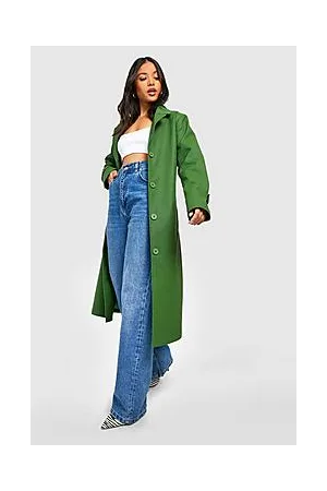 Boohoo Petite Premium Faux Leather Trench Coat