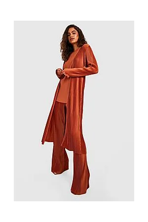 Boohoo Plisse Midi Length Kimono