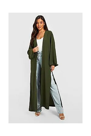 Boohoo Long Gathered Sleeve Maxi Kimono