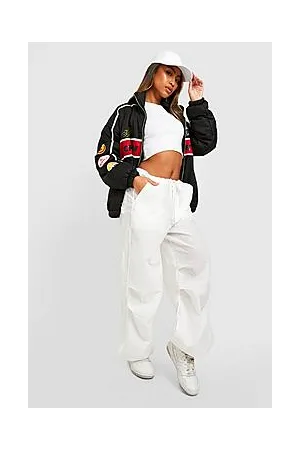 Boohoo Drawcord Extreme Wide Leg Parachute Pants