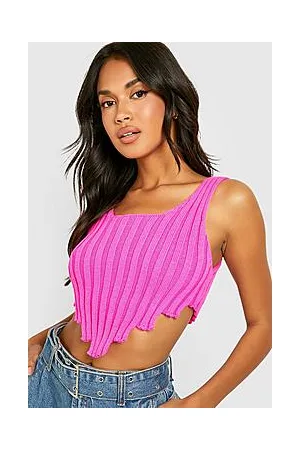 Boohoo Rib Knit Crop Corset