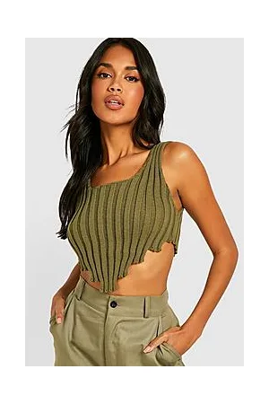 Boohoo Rib Knit Crop Corset