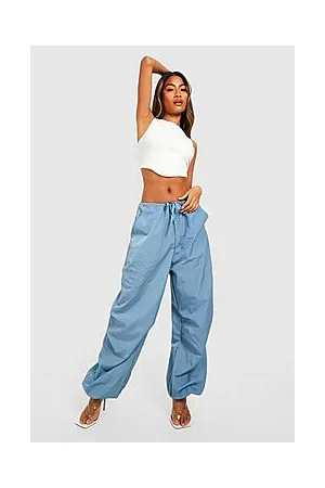 Boohoo Drawcord Extreme Wide Leg Parachute Pants
