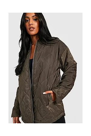 Boohoo Tall Quilted Bomber Jacket