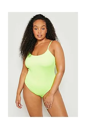 Boohoo Plus Textured Strappy Swimsuit
