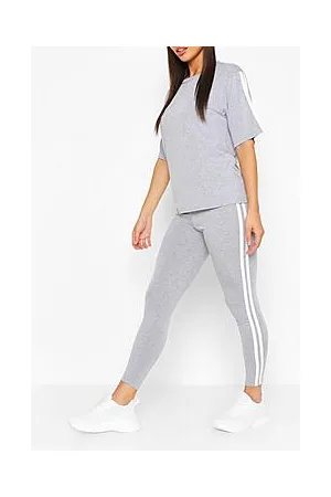Boohoo Short Sleeve Side Stripe Loungewear Set