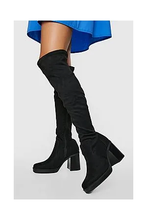 Boohoo Over The Knee Block Heel Boots