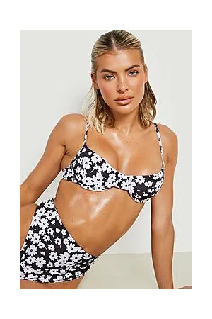 Boohoo Floral Strappy Underwired Bikini Top