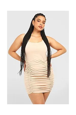 Boohoo Plus Corset Ruched Mini Dress