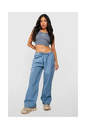 Boohoo Petite Straight Leg Shell Cargo Trouser