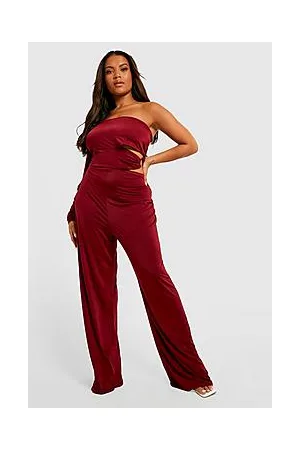 Boohoo Plus O Ring Slinky Jumpsuit