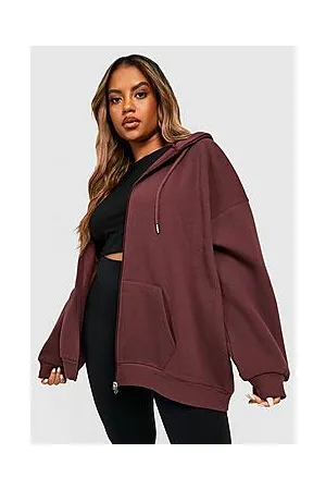 Boohoo Plus Basic Oversized Zip Through Hoody