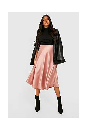 Boohoo Maternity Satin Slip Midi Skirt