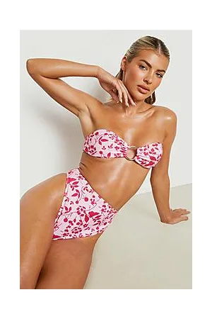 Boohoo Floral High Waist Bikini Brief