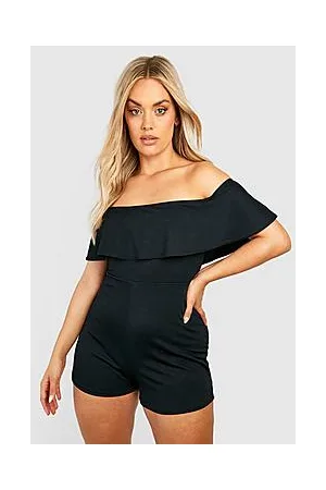 Boohoo Plus Off Shoulder Playsuit