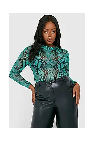 Boohoo Plus Snake Mesh Bodysuit