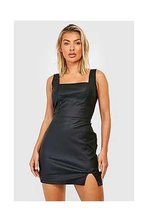 Boohoo Coated Denim Bodycon Dress